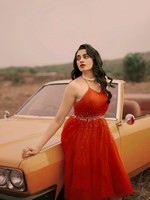 Maanasa Choudhary Turns Heads in a Stunning Red Look